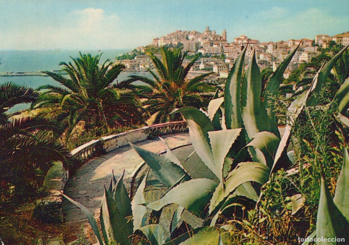 Postales: Italy Imperia Panorama General View Coastal Town Palm Trees Agave *YAN968