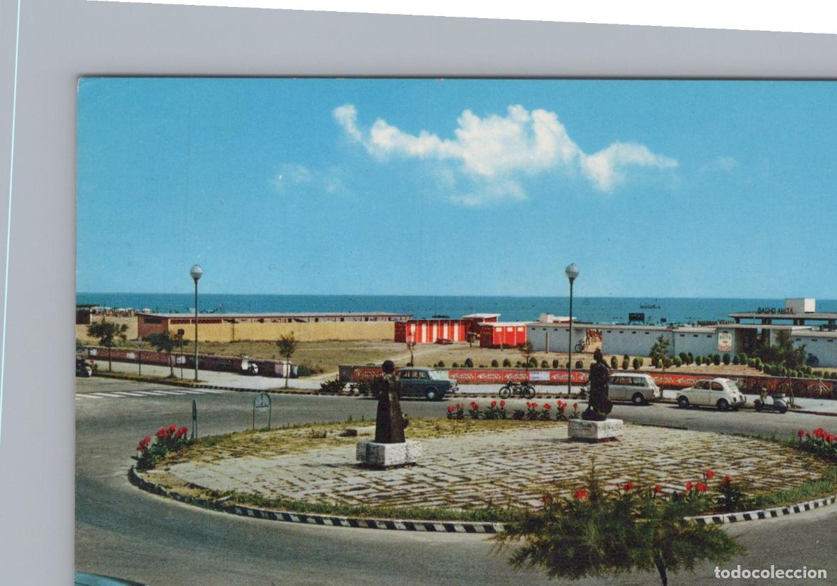 Postales: Italy Cervia Rotonda Grazia Deledda Square With Beach and Sea View *YAN987