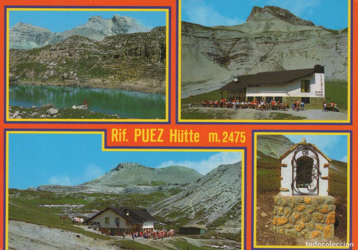 Cartes Postales: Italy Badia Dolomites Rifugio Puez Hutte Mountain Lake Chapel Unposted *YAP015