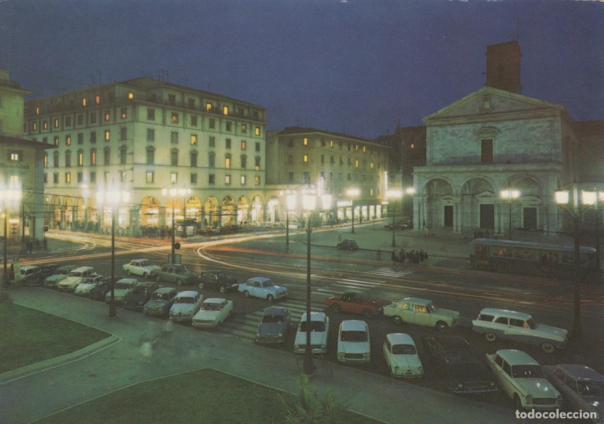 Postkarten: Italy Livorno Piazza Grande Duomo At Night Cityscape With Cars *YAP032