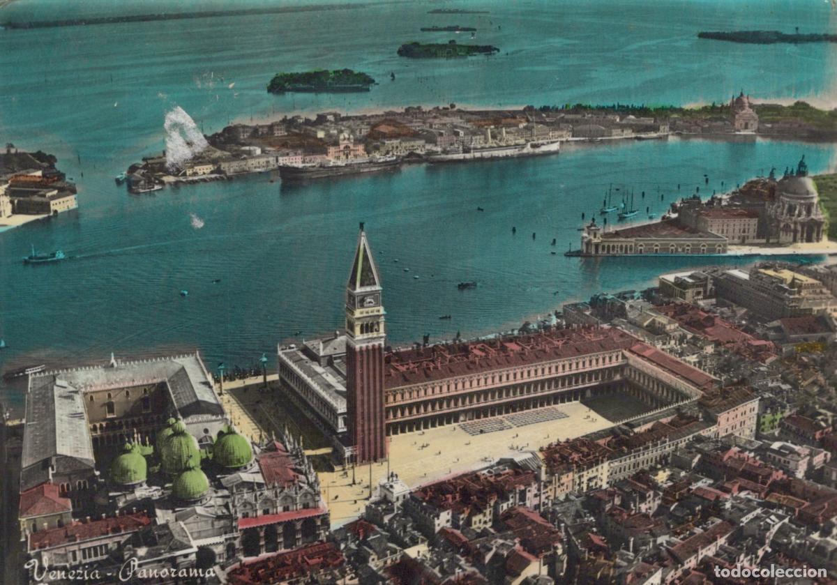 Postkarten: Italy Venice Panorama Aerial View St Mark S Square Campanile Real Photo *YAP049