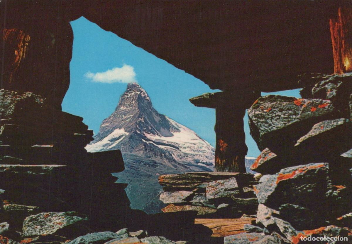 Postkarten: Switzerland Zermatt Matterhorn Mountain Peak Viewed Through A Unposted *YAP064