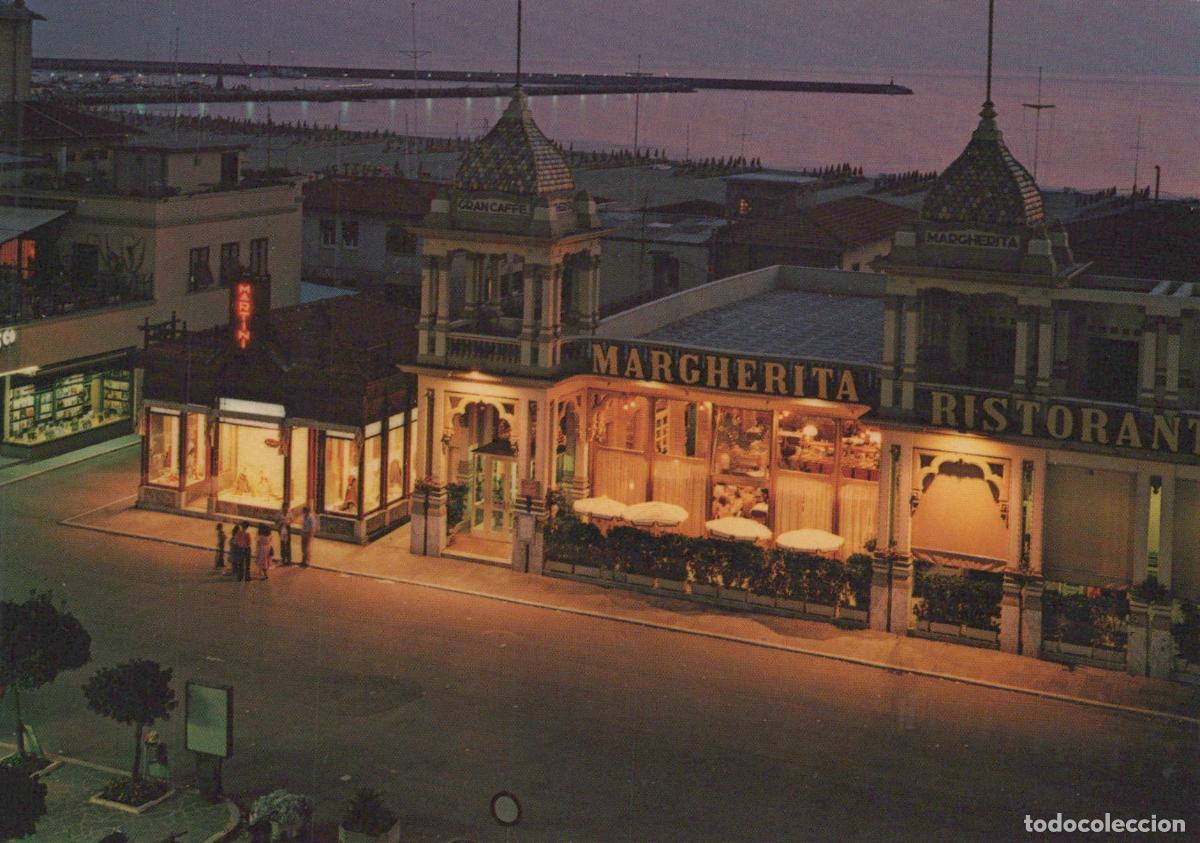 Postcards: Italy Viareggio Margherita Avenue Picturesque Sunset Restaurant Unposted *YAP046