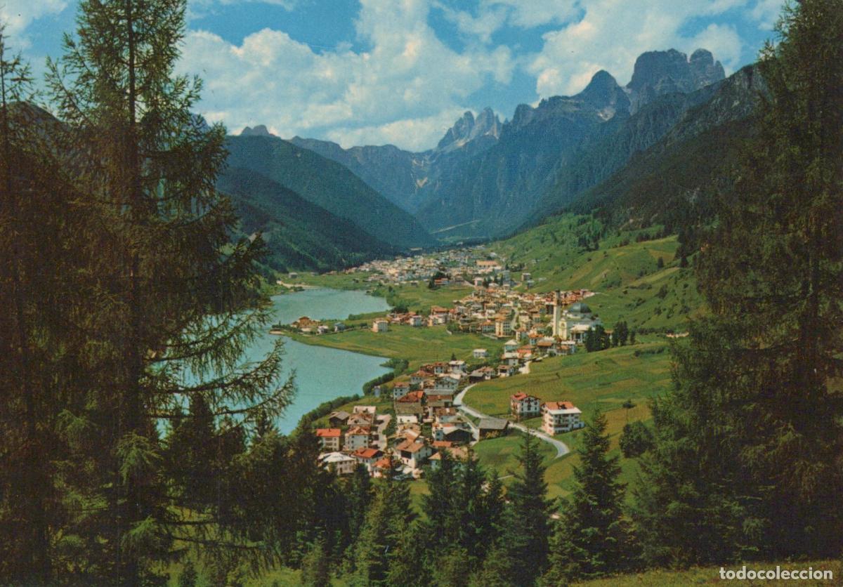 Postcards: Italy Auronzo DI Cadore Lake and Town With Dolomite Mountains *YAP055