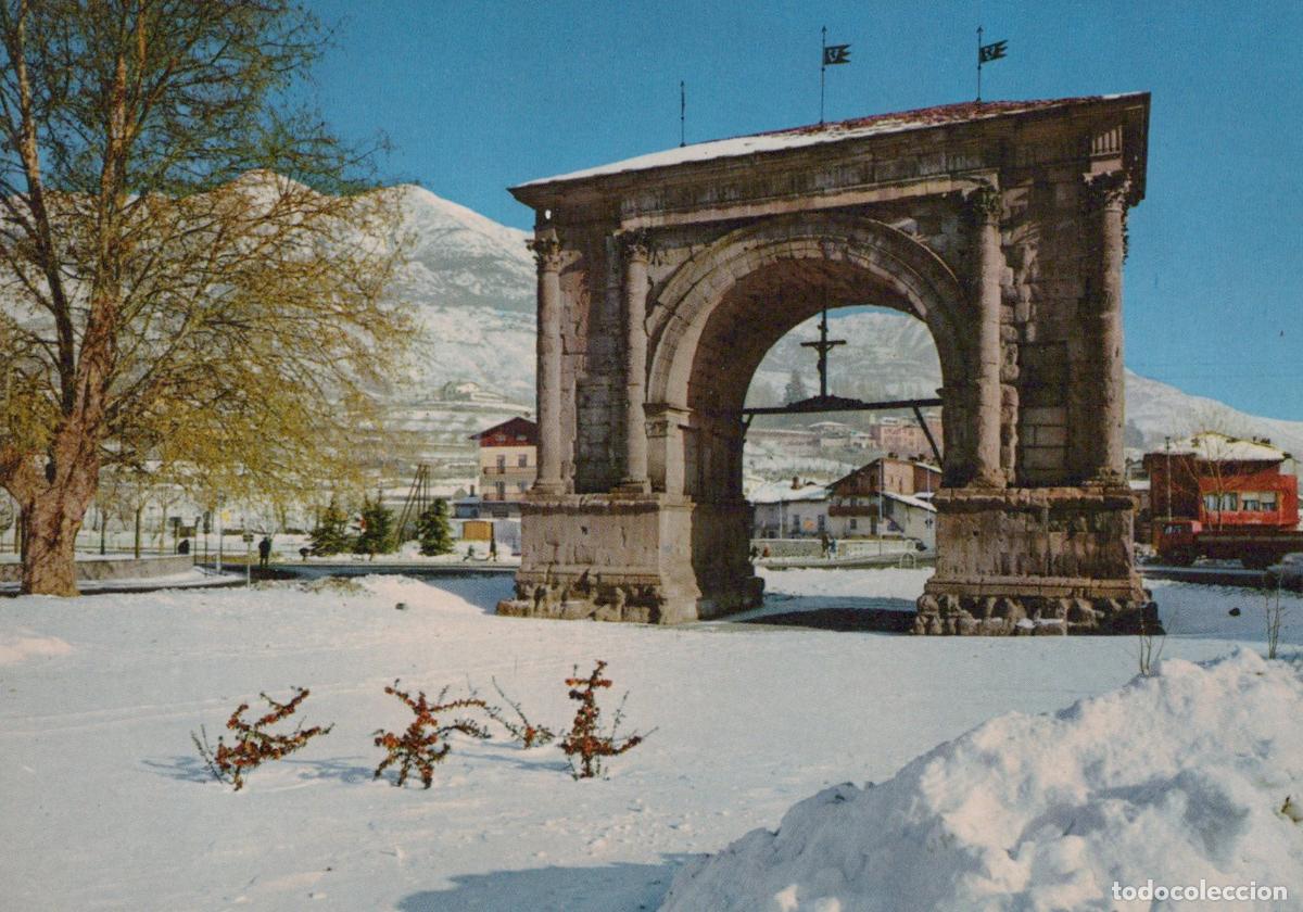 Cartes Postales: Italy Aosta Arch of Augustus in Winter 1st Century BC Roman Unposted *YAP063
