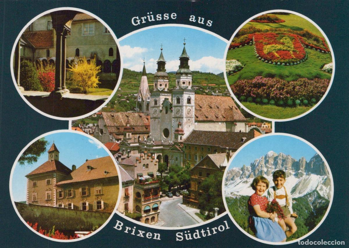 Cartes Postales: Italy Brixen S&uuml;dtirol Multi View Cathedral Gardens Mountains Unposted *YAP117