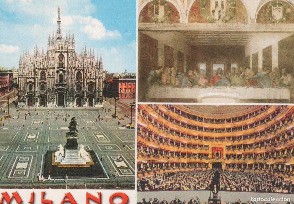 Cartes Postales: Italy Milan Duomo Cathedral Last Supper la Scala Opera House Unposted *YAP086