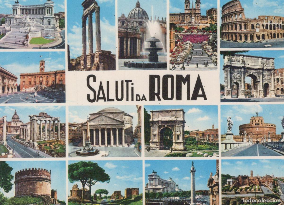 Cartes Postales: Italy Rome Multi View Colosseum Pantheon Arch of Constantine Unposted *YAP093