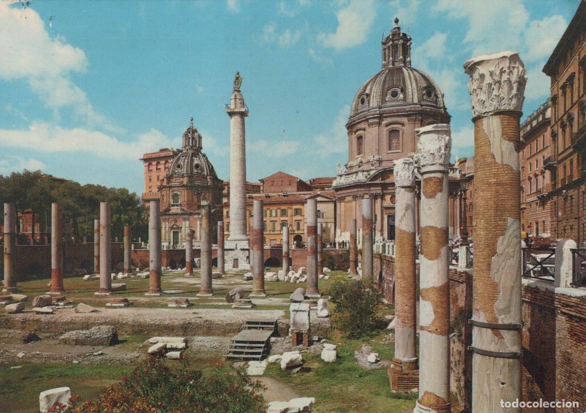 Postales: Italy Rome Ancient Roman Forum of Trajan Ruins With Columns Domes *YAP149