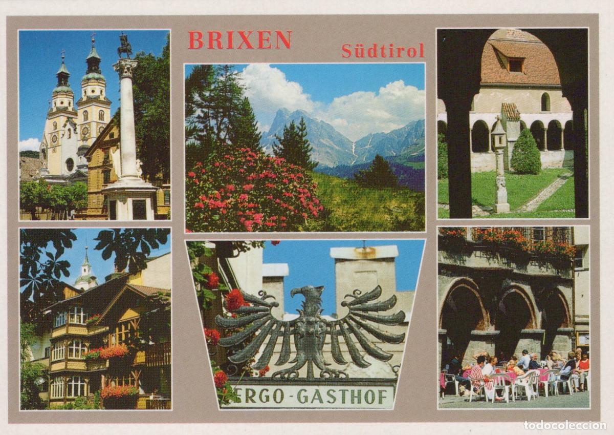 Cartes Postales: Italy Brixen S&uuml;dtirol Multi View Cathedral Mountains Eagle Unposted *YAP113