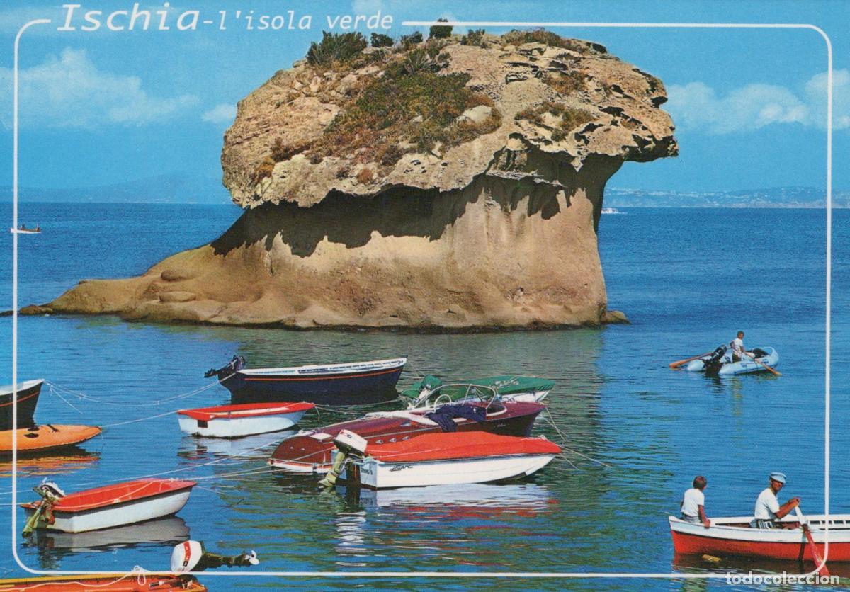 Cartes Postales: Italy Ischia Lacco Ameno the Mushroom Rock Boats Mediterranean Unposted *YAP184