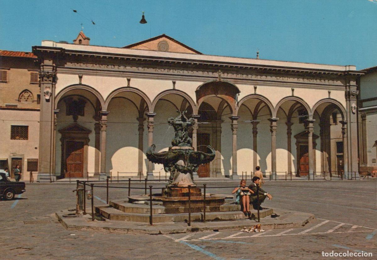 Postcards: Italy Florence Basilica della Santissima Annunziata Fountain Unposted *YAP197