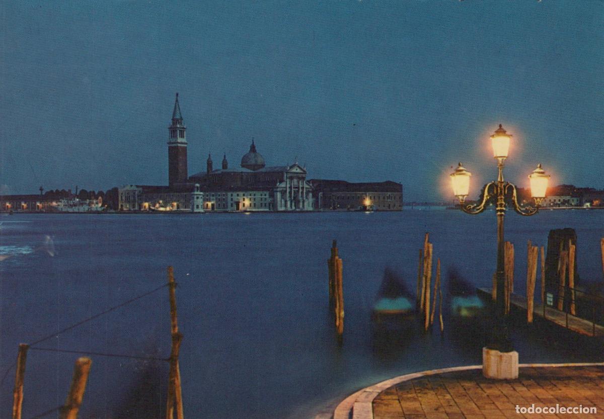 Postcards: Italy Venice San Giorgio Island Bacino S Marco Night View Unposted *YAP204