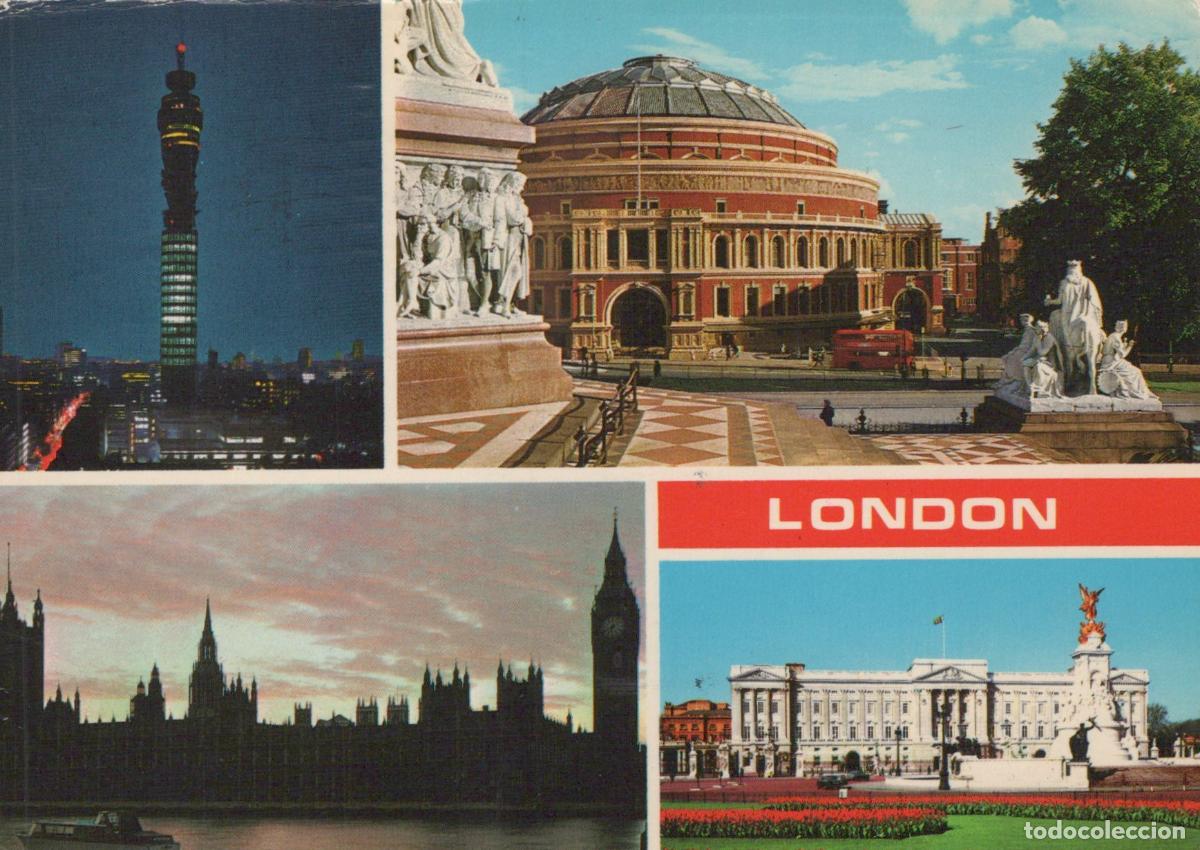 Postais: United Kingdom London Collage Post Office Tower Royal Albert Hall Houses *YAP143