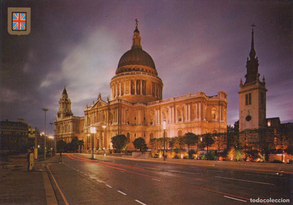 Postcards: United Kingdom London St Paul S Cathedral At Night Illuminated Unposted *YAP145