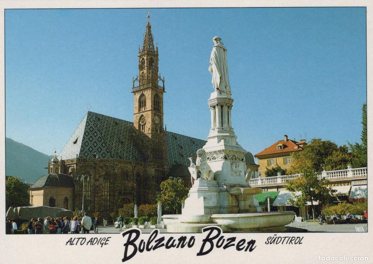 Postcards: Italy Bolzano Bozen Waltherplatz Cathedral Monument South Tyrol Unposted *YAP153