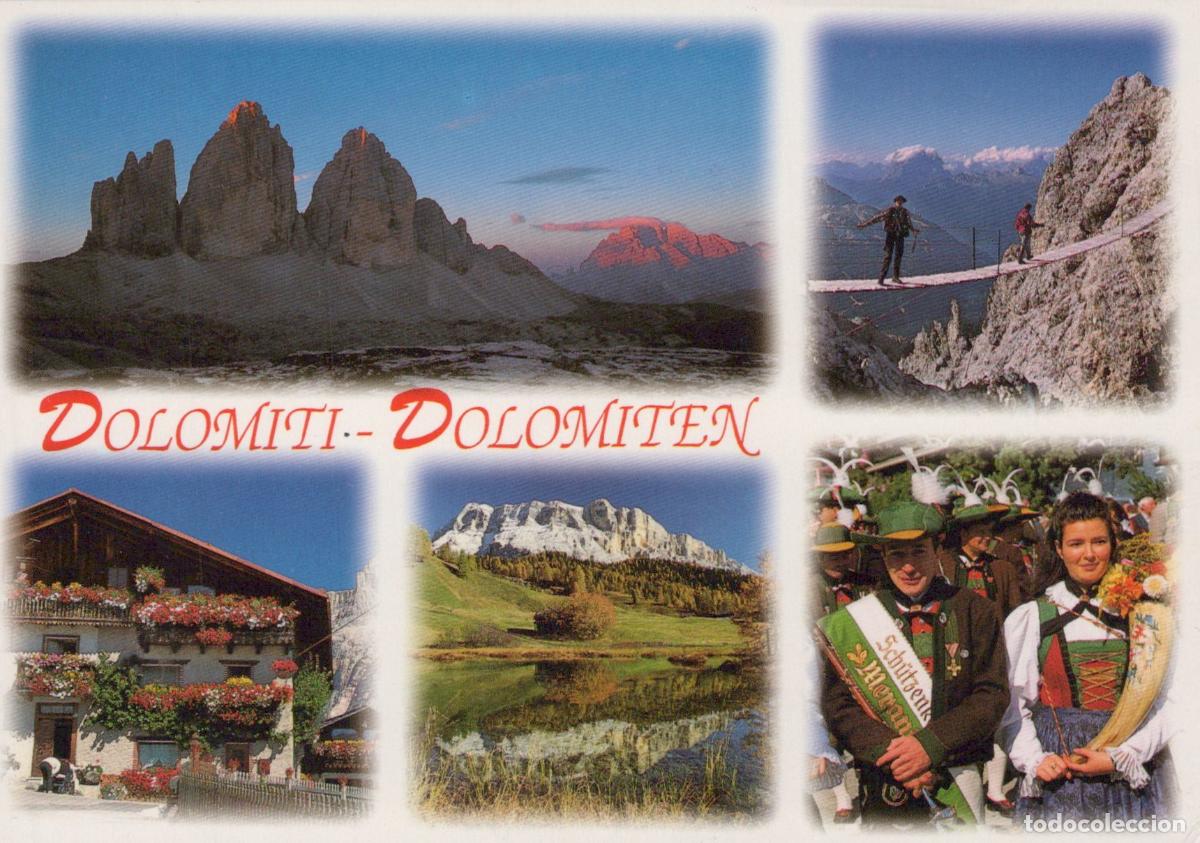 Postcards: Italy Dolomites Dolomiti Mountain Landscape People Traditional Unposted *YAP160