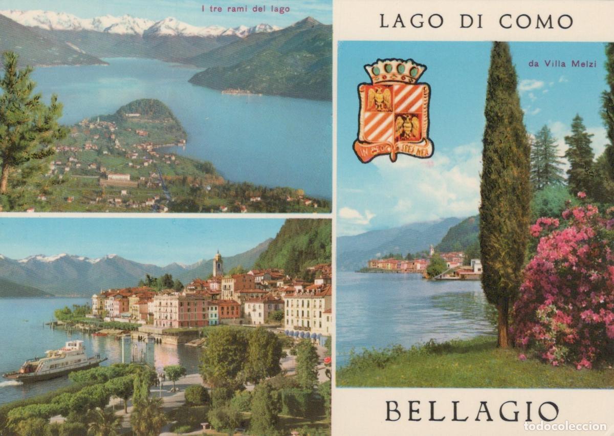 Postcards: Italy Bellagio Lake Como Village Villa Melzi Gardens Panorama Unposted *YAP247