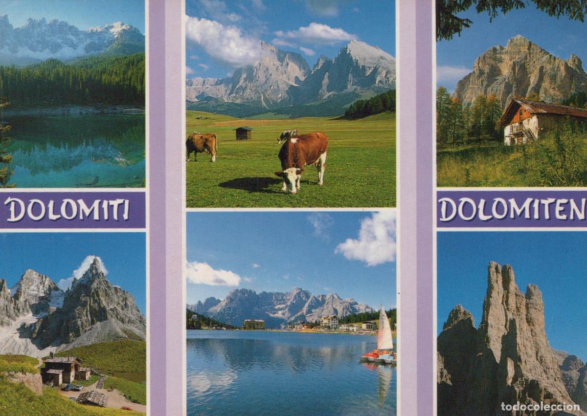 Postcards: Italy Dolomiti Mountains Multi View Landscape Lake Carezza Unposted *YAP161