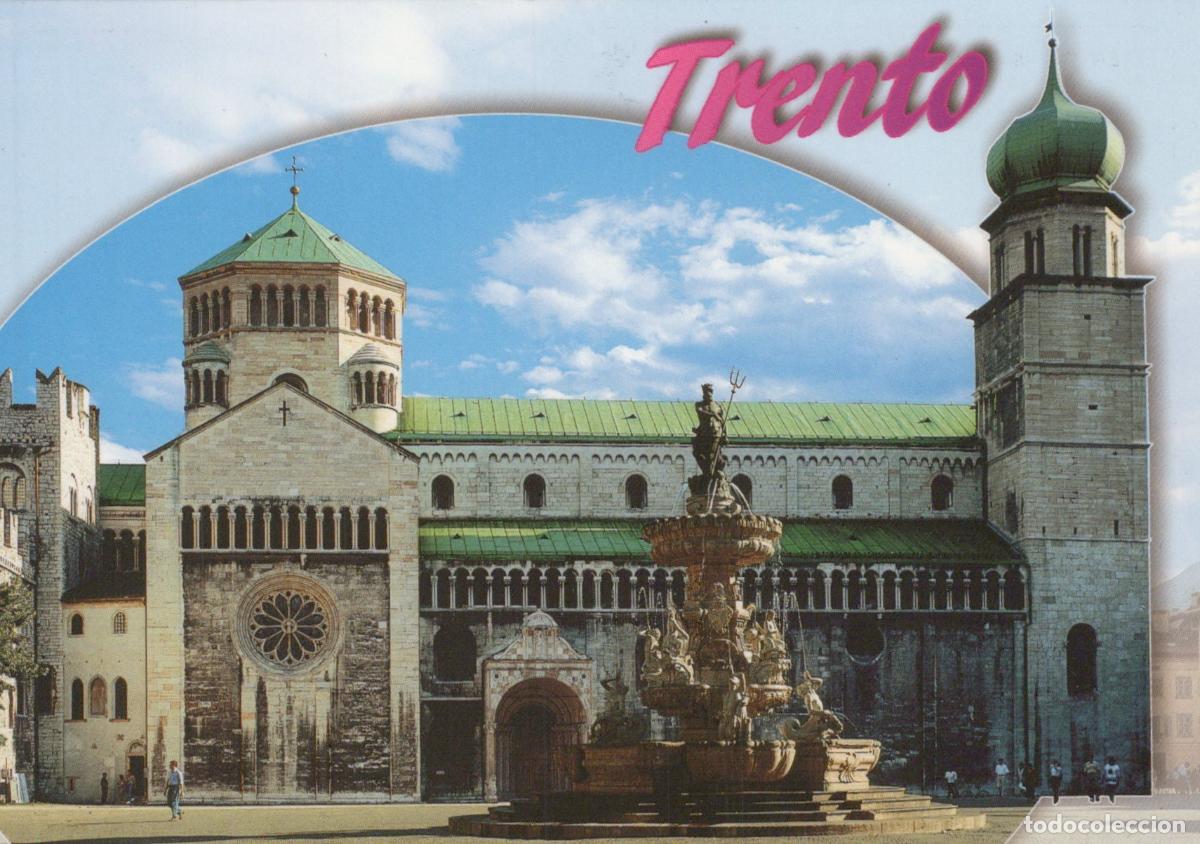 Postcards: Italy Trento Cathedral Duomo and Neptune Fountain Architecture Unposted *YAP168