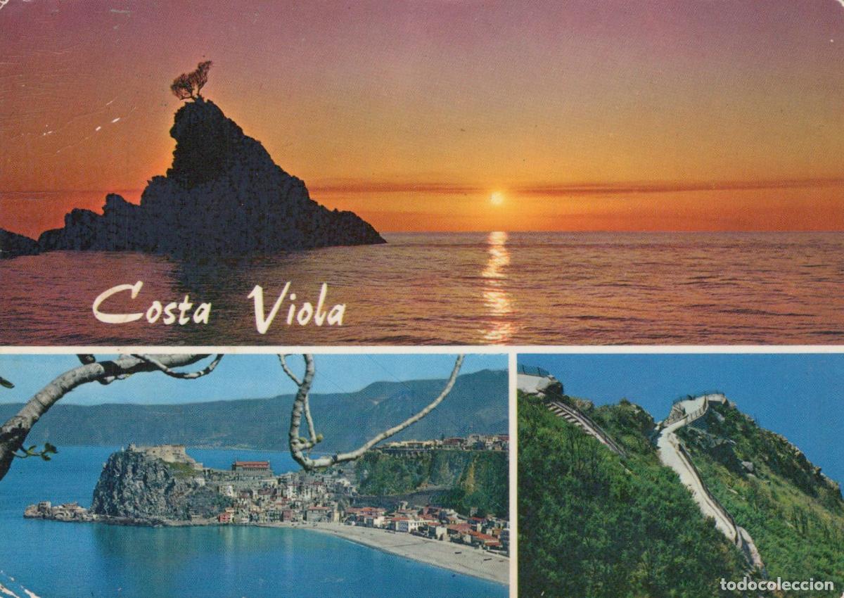Postcards: Italy Scilla Costa Viola Sunset Chianalea Village Coast *YAP257