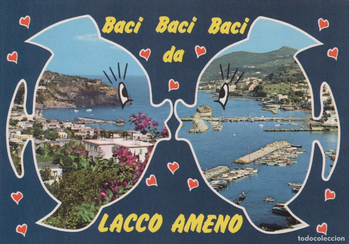 Cartes Postales: Italy Lacco Ameno Panoramic View of Coastal Town and Harbor Unposted *YAP183