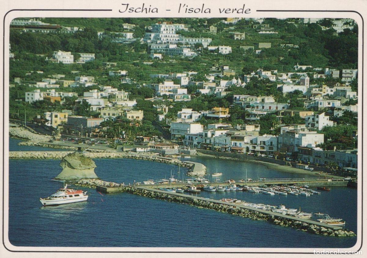 Cartes Postales: Italy Ischia Lacco Ameno Panorama Coastal Town Harbor Boats Unposted *YAP185