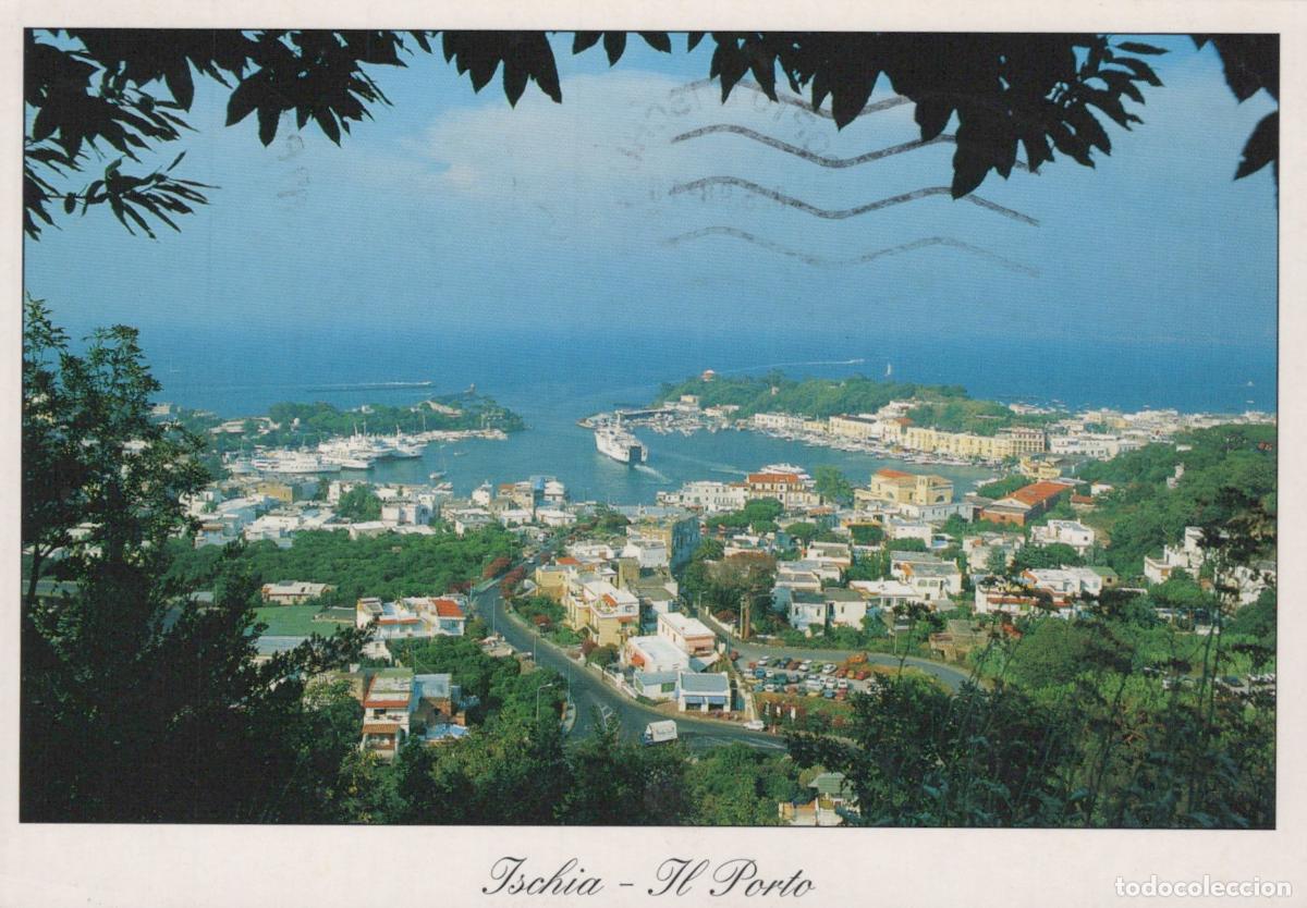 Cartes Postales: Italy Ischia IL Porto Panoramic View of the Port and Town 1990s *YAP330
