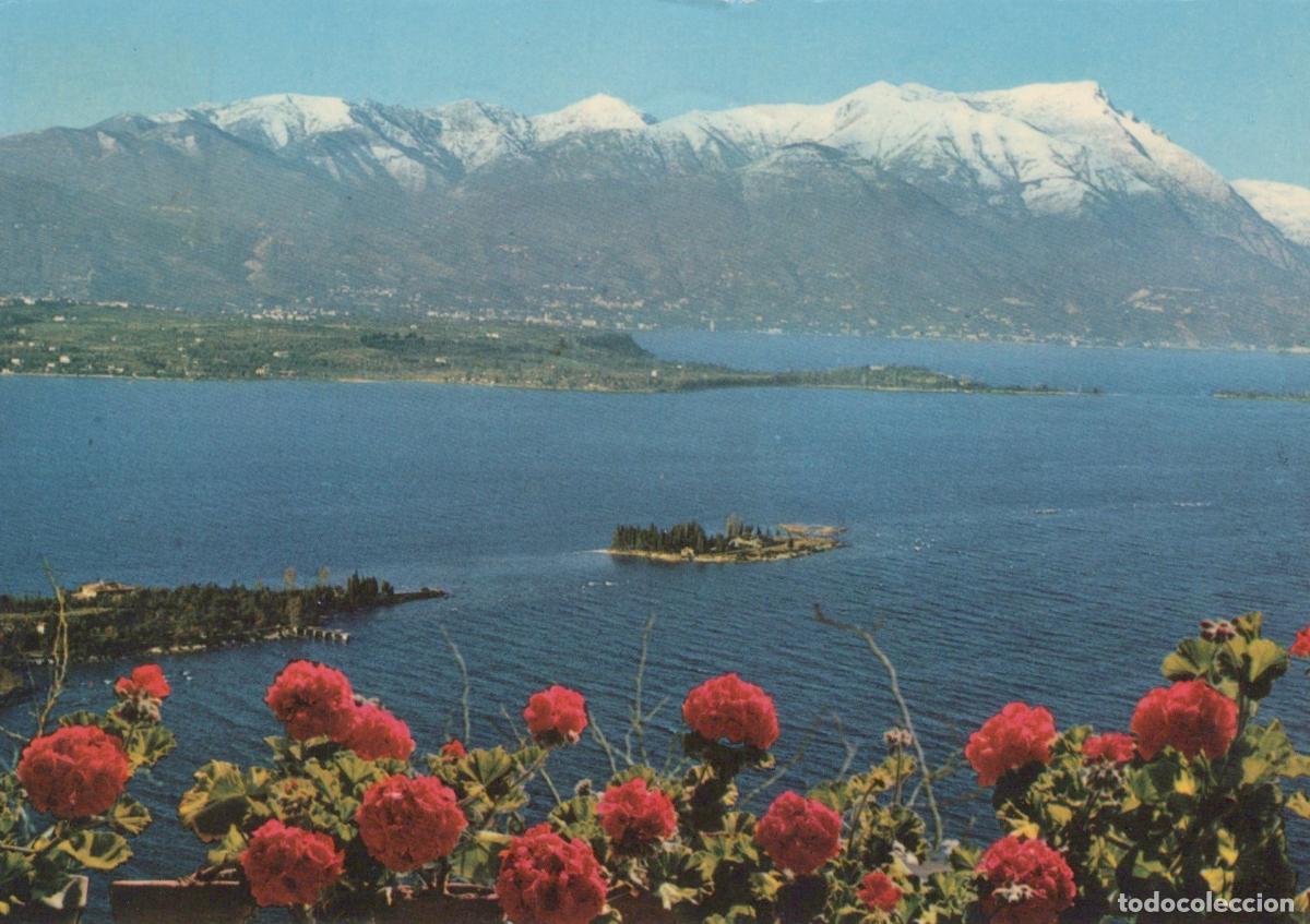 Postales: Italy Manerba del Garda Lake Garda and Isola DI San Biagio With Snow *YAP340