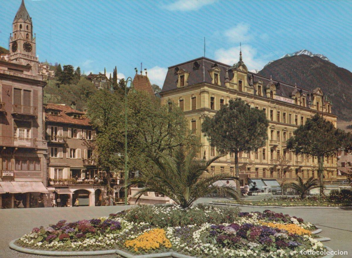 Postcards: Italy Merano Promenade With Flowerbed Hotel Mountain View *YAP355