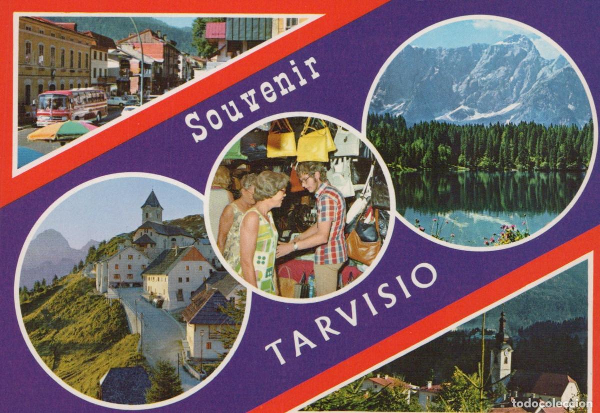 Postcards: Italy Tarvisio Souvenir Multi View Lake Mountains Town Shopping Unposted *YAP243