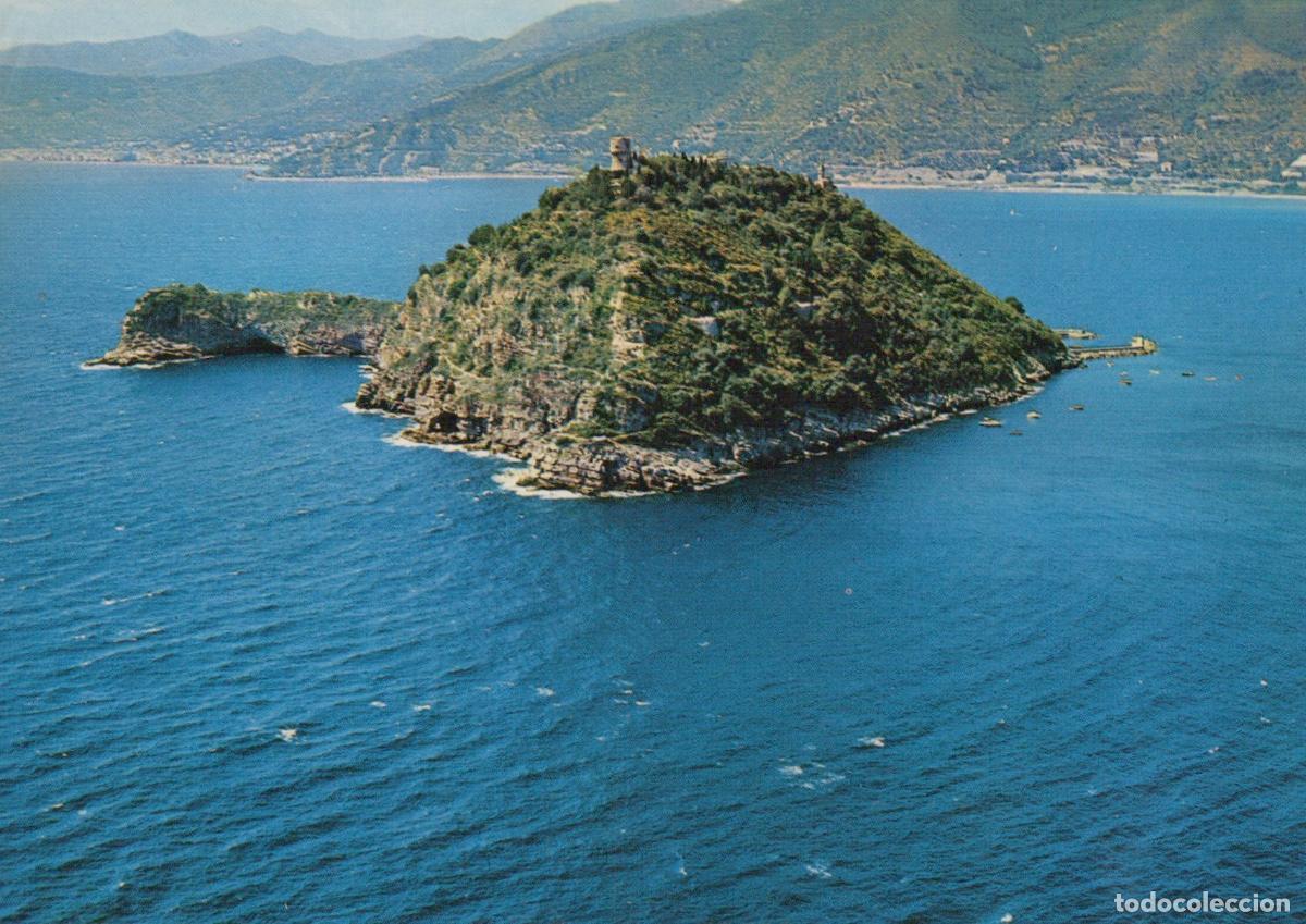 Postcards: Italy Albenga Isola Gallinara Ligurian Sea Aerial View of Unposted *YAP246