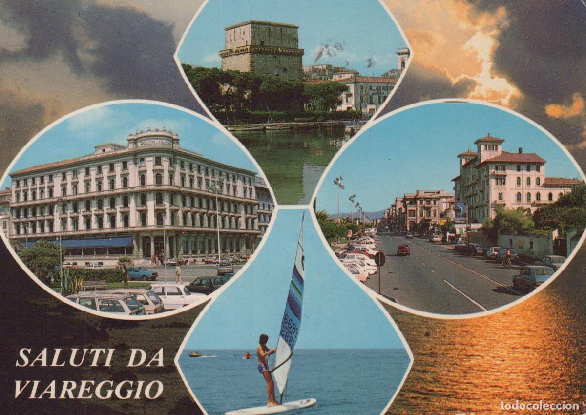 Postais: Italy Viareggio Multi View Architecture Street Tower Windsurfing *YAP260