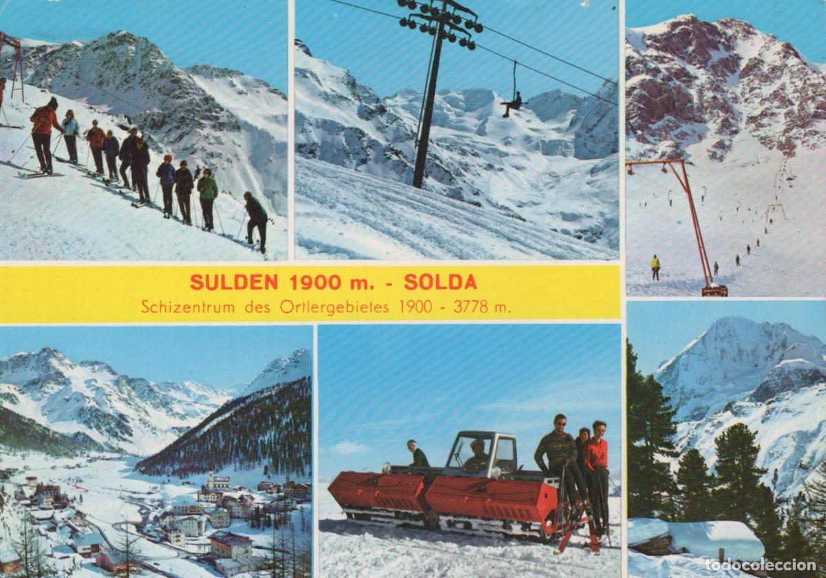Cartes Postales: Italy Sulden Solda Ski Center Ortlergebiet Skiers Snowcat Mountain Views *YAP430