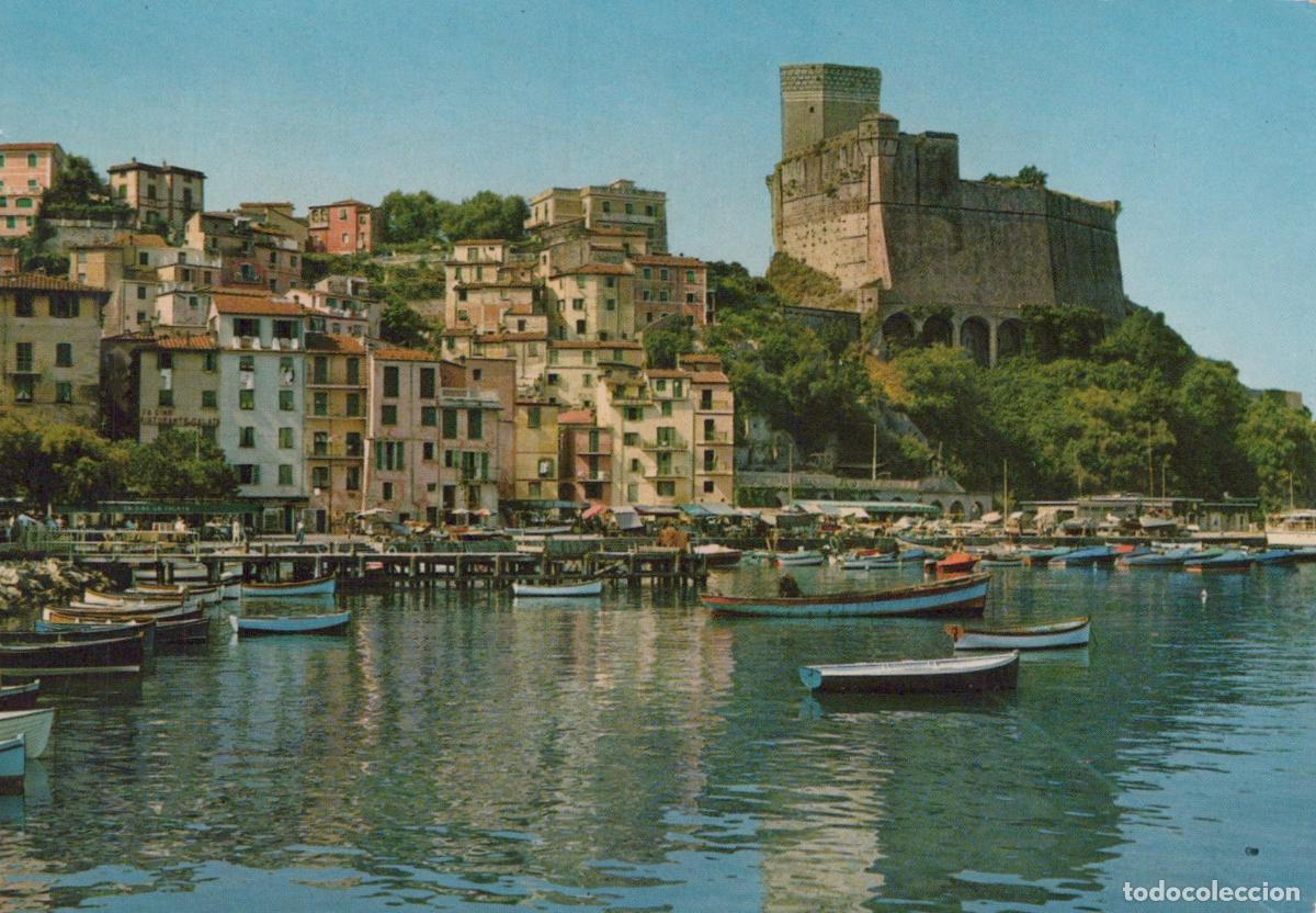 Cartes Postales: Italy Lerici Coastal Town With Castle and Fishing Boats Harbor View *YAP270