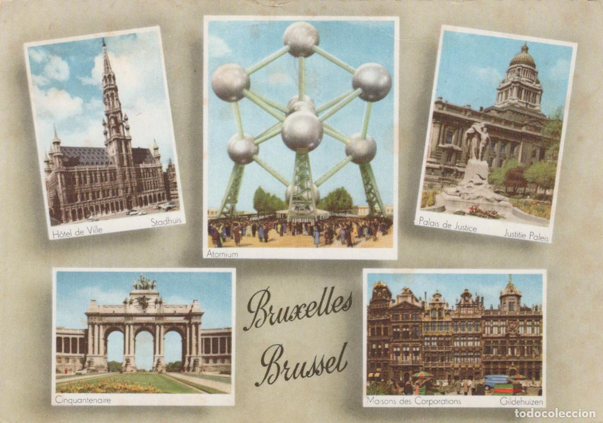 Cartes Postales: Belgium Brussels Multi View Atomium Grand Place Palais de Justice *YAP275