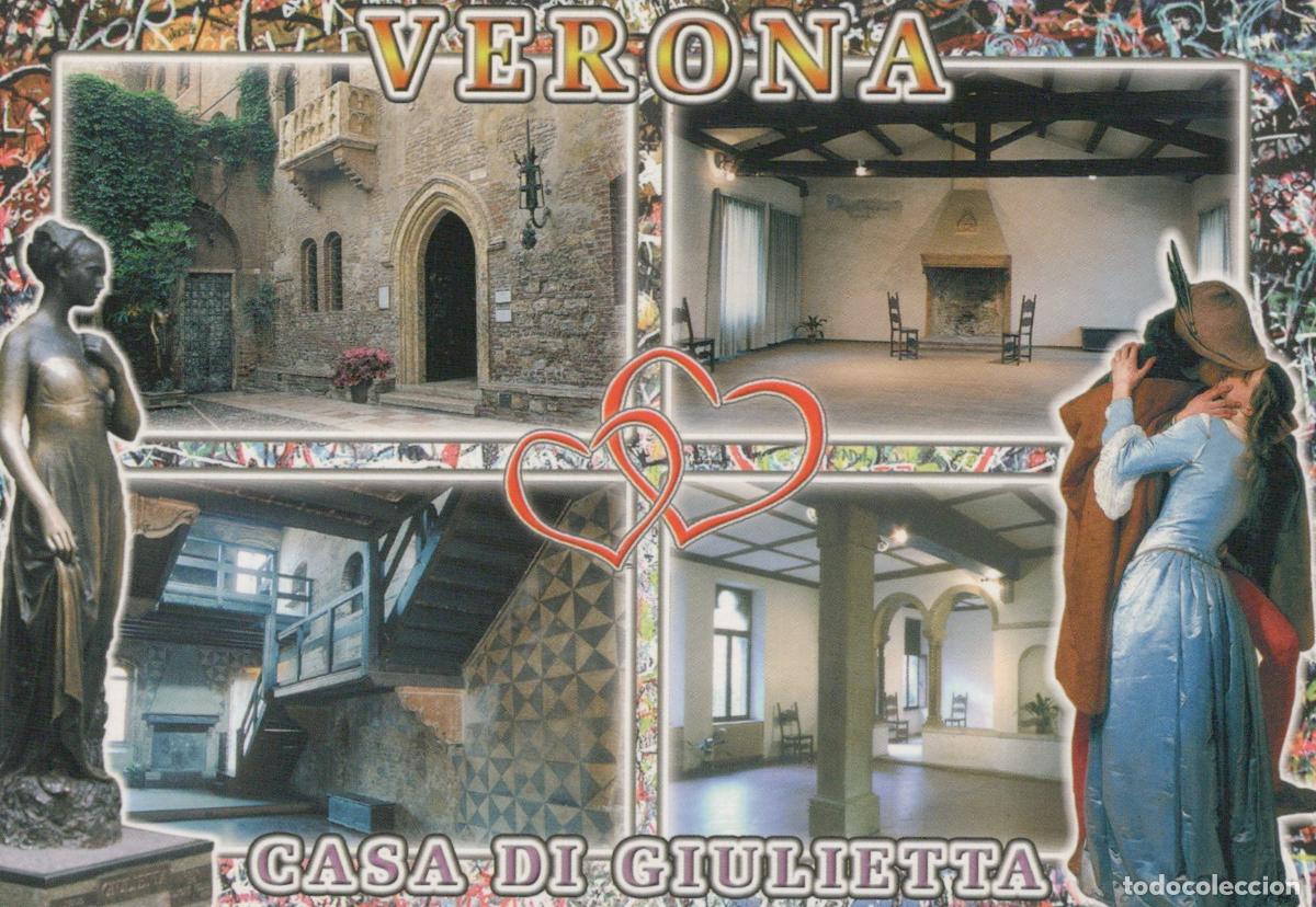 Cartes Postales: Italy Verona Casa DI Giulietta Juliet S House Statue Balcony Interior *YAP273