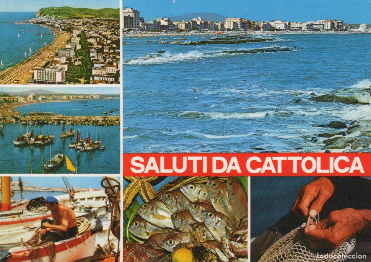 Postais: Italy Cattolica Adriatic Riviera Multi View Fishing Boats Beach *YAP470
