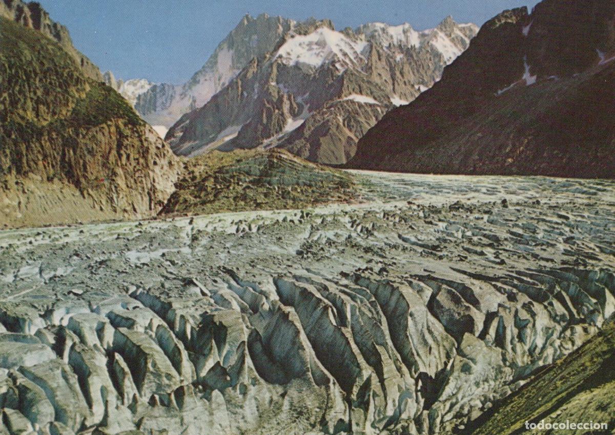 Cartoline: France Chamonix Mont Blanc Mer de Glace Glacier Grandes Unposted *YAP485