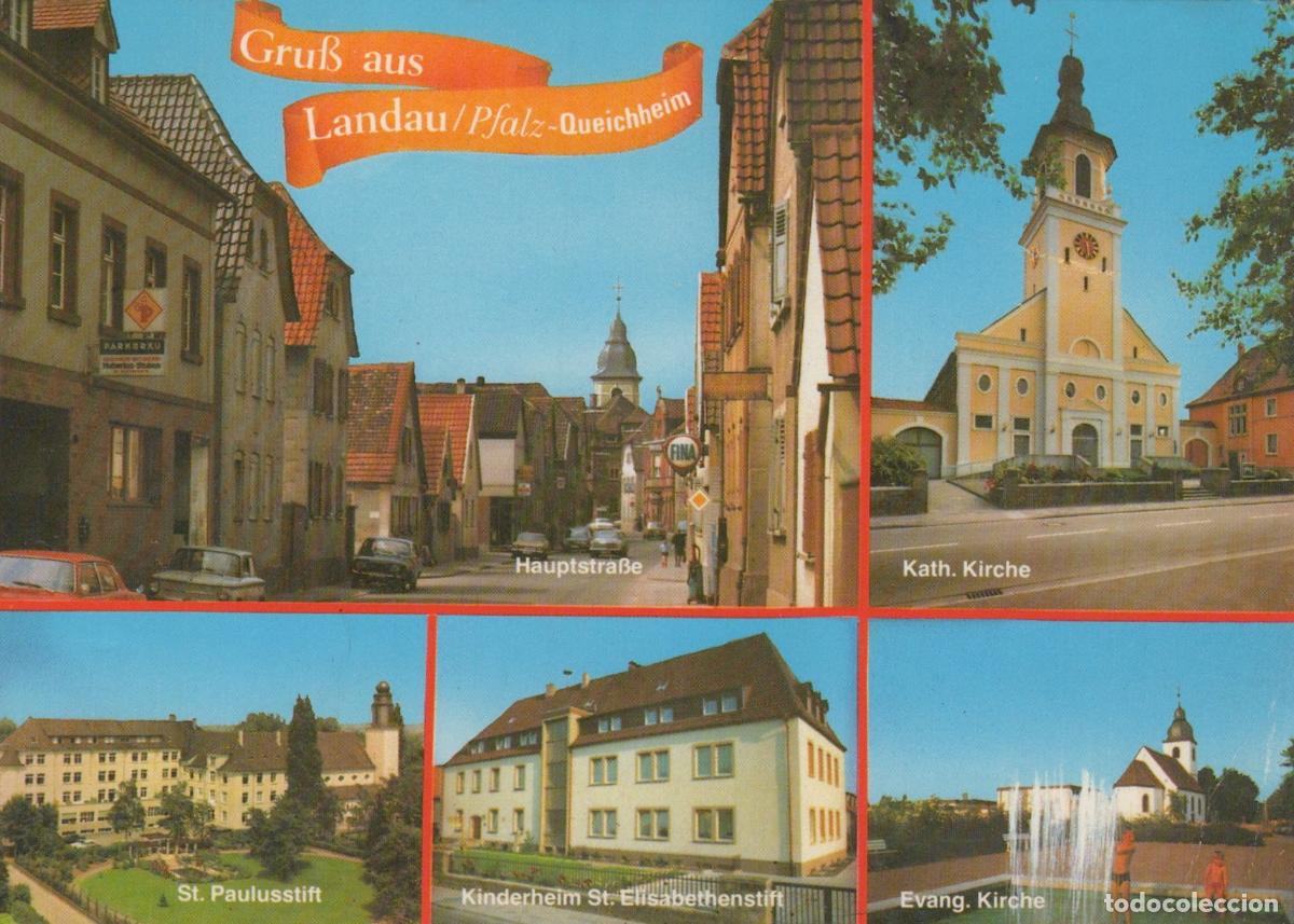 Cartoline: Germany Landau Pfalz Queichheim Multi View Hauptstrasse Churches *YAP288