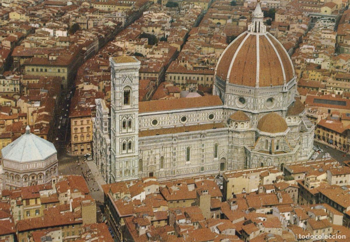 Postais: Italy Florence Duomo Cathedral Baptistery Aerial View Architecture *YAP525
