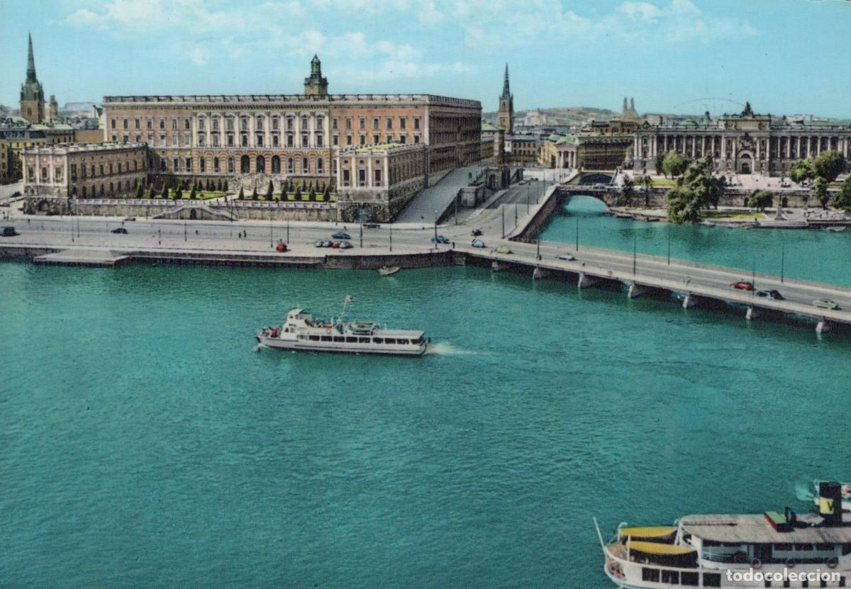 Postais: Sweden Stockholm Kungl Slottet Riksdagshuset Royal Palace Parliament *YAP308