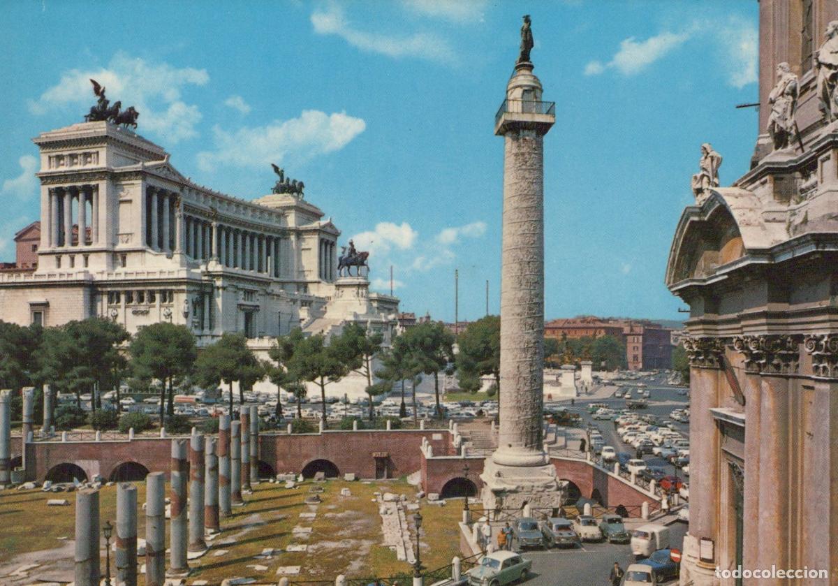 Postais: Italy Rome Monument To Vittorio Emanuele II and Trajan S Column Unposted *YAP535