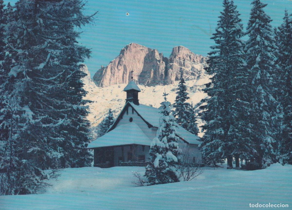 Postais: Italy Carezza Dolomites Winter Chapel Karerpass Rosengarten Mountain *YAP311