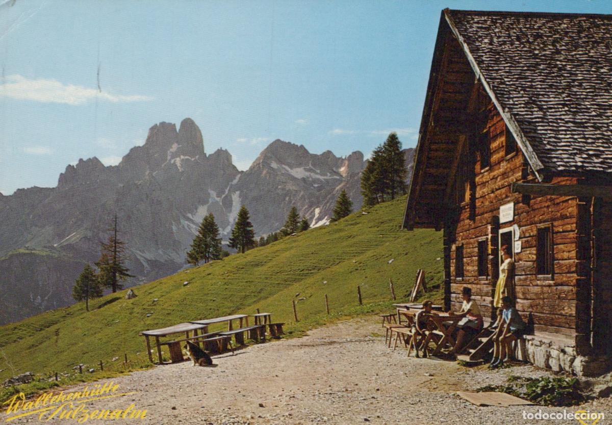 Postais: Austria Filzmoos Walchenh&uuml;tte Mountain Hut Landscape People Dog *YAP553