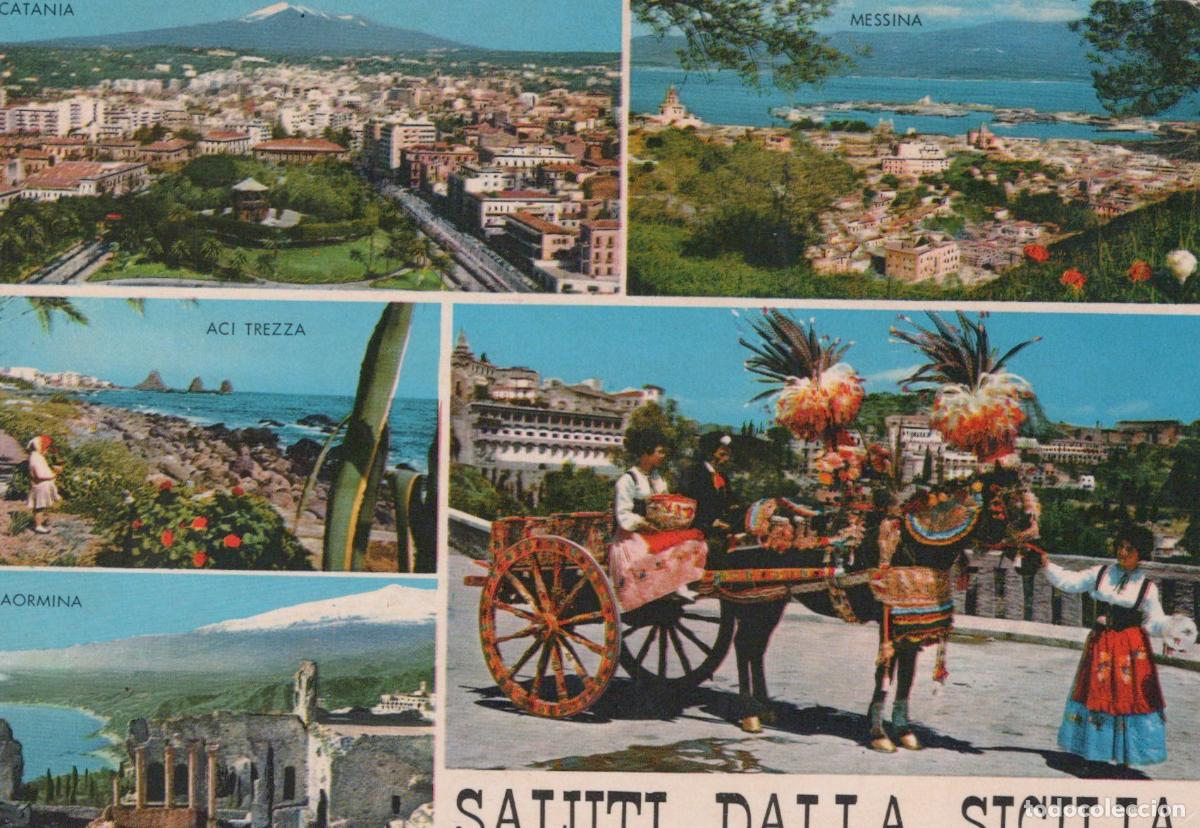 Postais: Italy Catania Sicily Multi View Messina Aci Trezza Taormina Traditional *YAP323