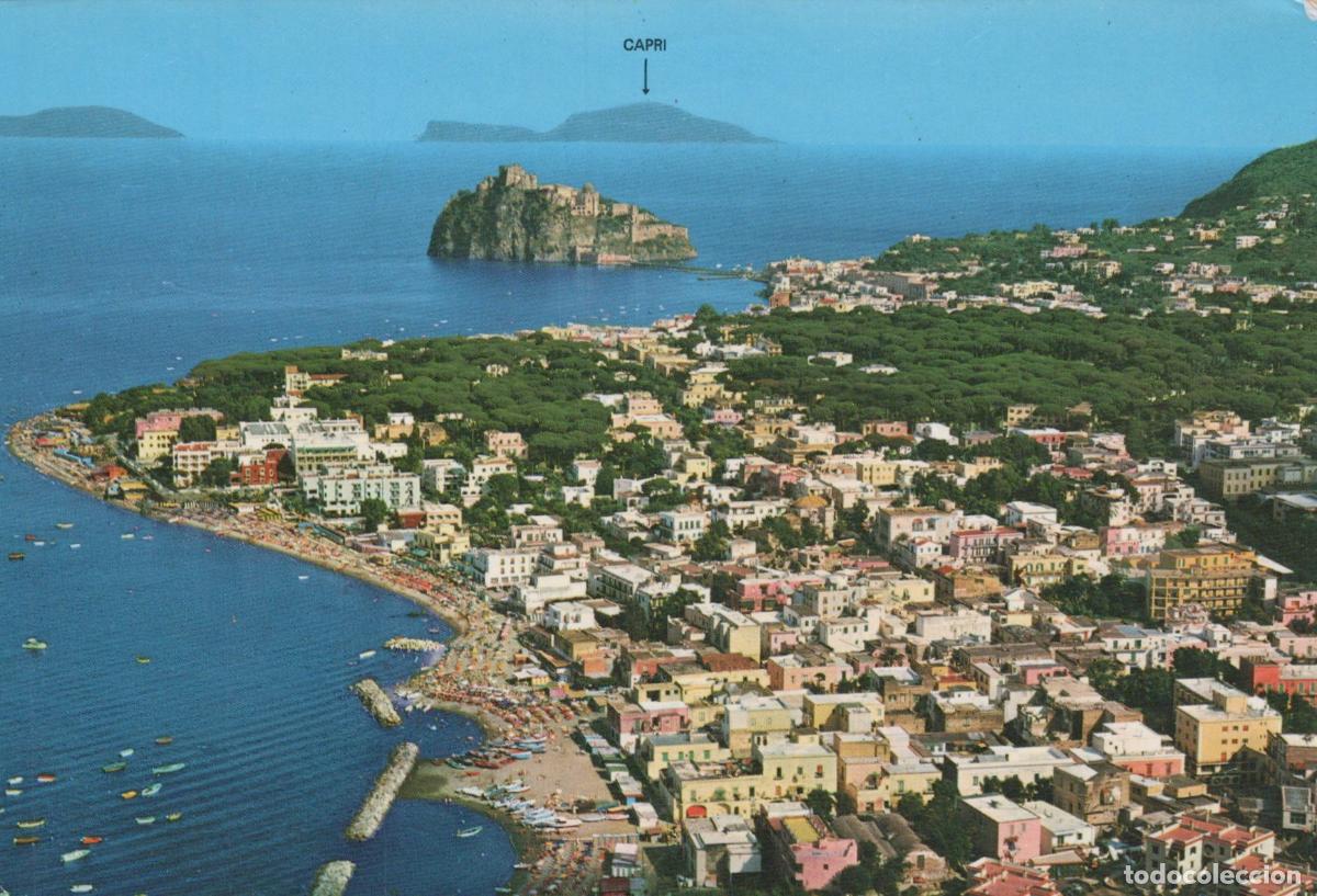 Postais: Italy Ischia Island Panoramic View With Aragonese Castle and Capri in *YAP321