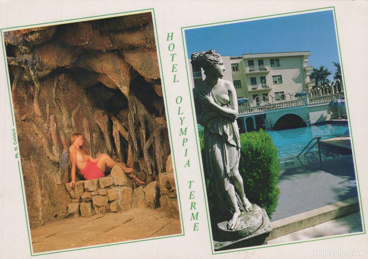 Postais: Italy Montegrotto Terme Hotel Olympia Terme Grotto and Pool Statue *YAP329