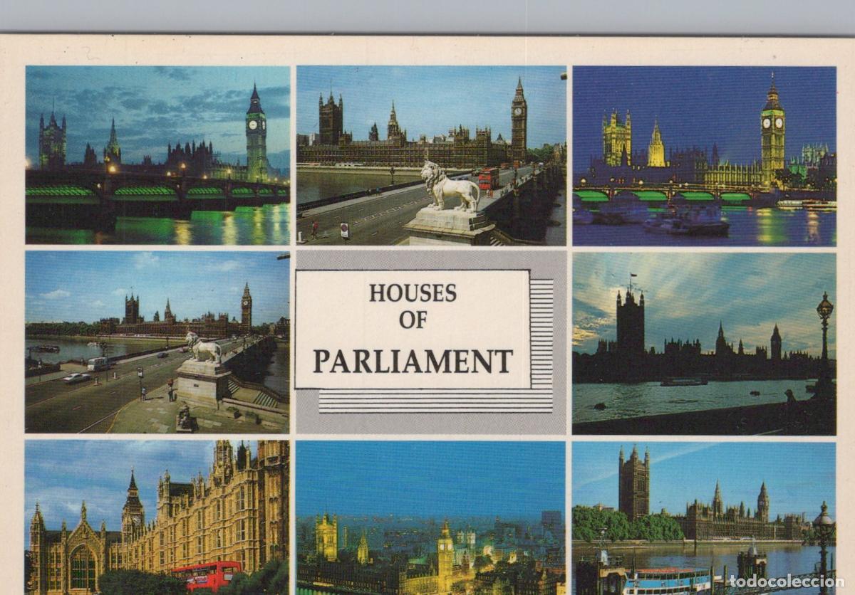 Postais: United Kingdom London Houses of Parliament Collage Day Night Unposted *YAP590
