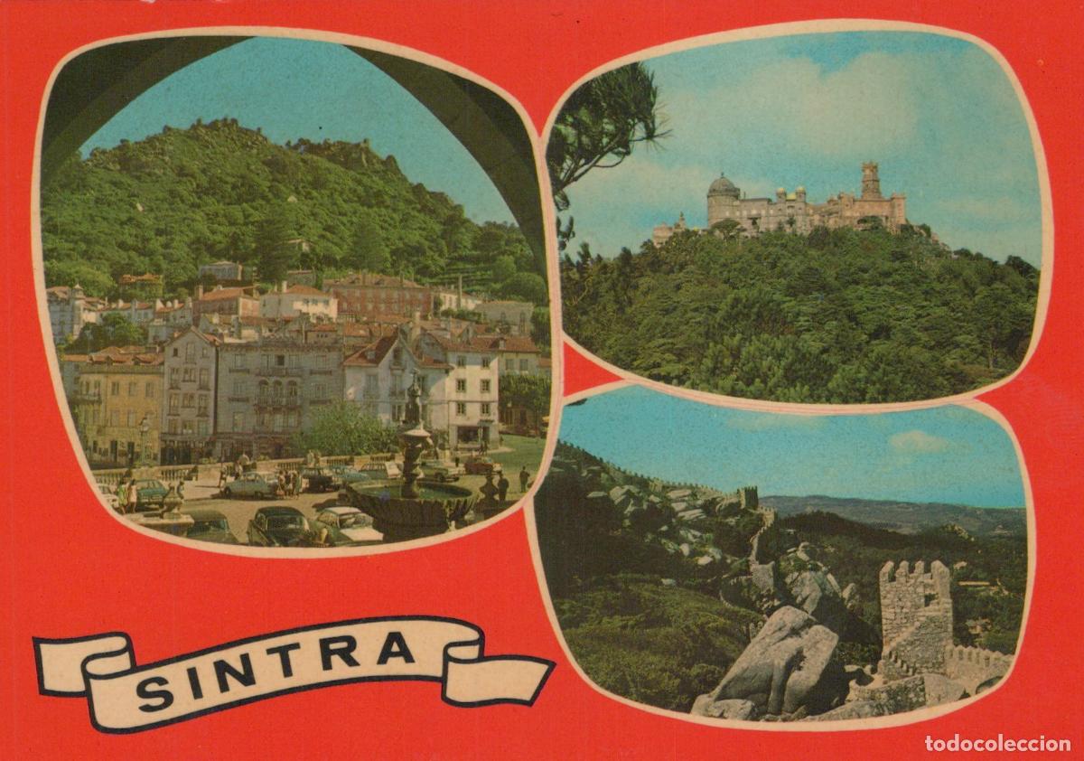 Postkarten: Portugal Sintra Town Square Pena Palace Castle Ruins Vintage Unposted *YAP608